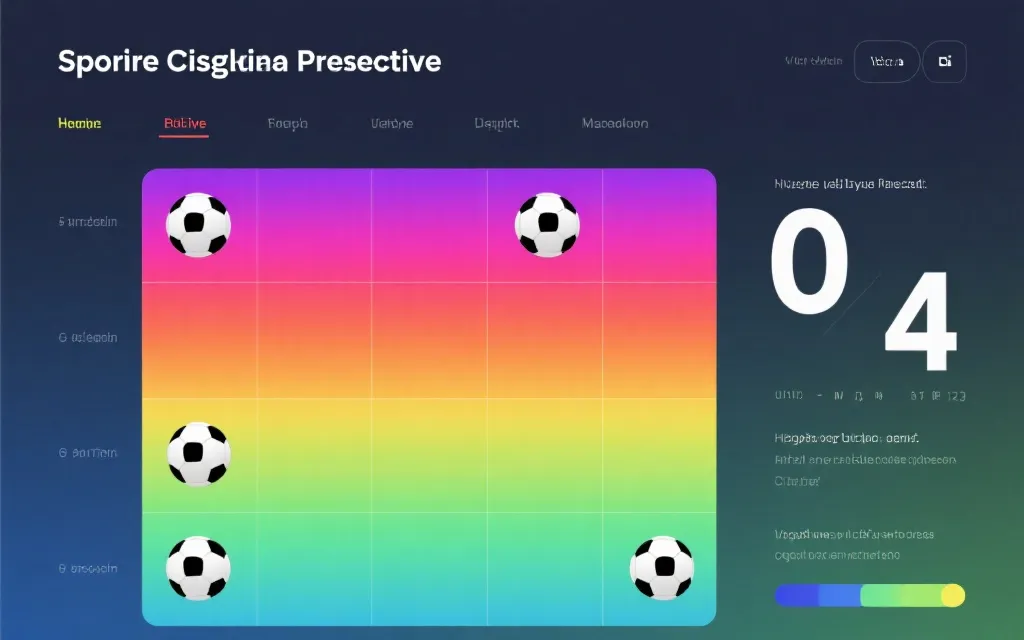 比分概率矩阵可视化示意：横轴客队进球0-4，纵轴主队进球0-4，热力图显示概率
