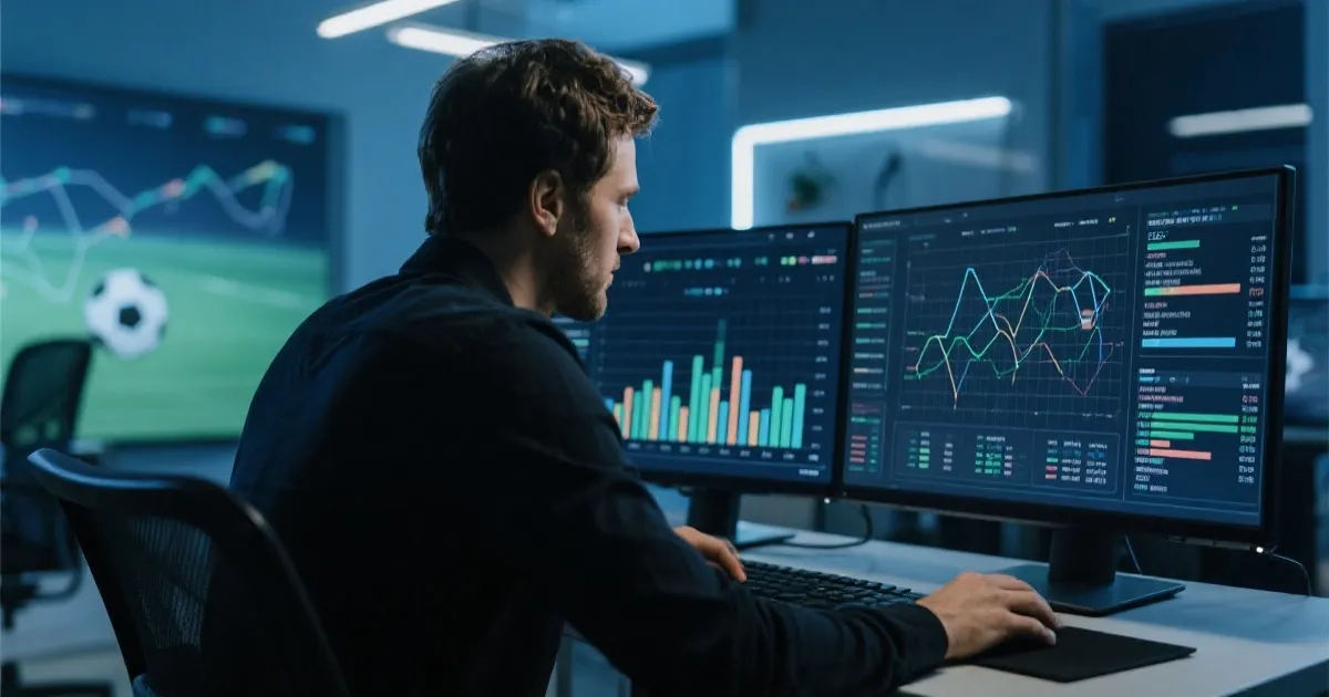 AI分析比赛数据的屏幕画面